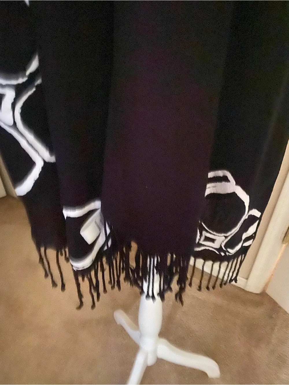 Vintage Y2K Wrap /Scarf fringe boho art deco layers feminine